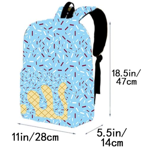 ice Cream Backpack Shoulder Bag with Side Pockets, Use Travel Hiking Camping,Cute Large Capacity (Pink)4