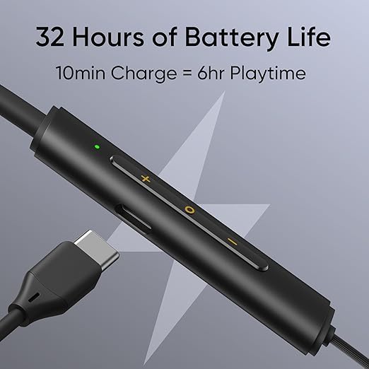 Image of Buds Wireless 3 Neo in Ear Bluetooth Neckband for realme 13.4 Mm Dynamic BassBoost Driver,32Hours Playback,FastCharge,AiEnc,45Ms LowLatency,Dust&WaterResistann,Ip55t&Bluetooth V 5.4 Black (S1