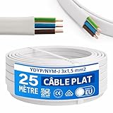Haute qualité pour une plus grande durabilité : conçu pour 300/500 V, fabriqué en conducteur en cuivre solide avec profils plats environ. 10 × 5 mm, garantit une conduite facile et une installation propre de l'alimentation de fenêtre. Parfait pour la maison, le jardin ou l'industrie.