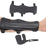 2 Stück Bogenschießen Armschutz, Bogenschießen Unterarmschutz mit Fingertab, Armschutz Mit Fingerschutz Für Bogenschießen, Zubehör Für Bogensport, Bewegung, Laufen, Joggen Und Gymnastik