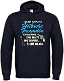 40° waschbar Textildruck Universum Hoodie Habe hübsche Freundin S bis 5XL (L, Schwarz)