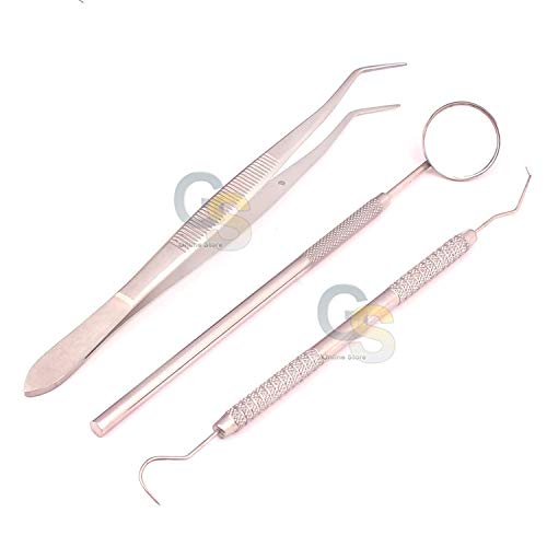 G.S Dental Hygiene Kit Tarter Scraper And Remover Set Stainless Steel With Free Protective Packing