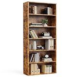 Sweetcrispy Industrial 6 Shelf Bookcase - Large 63...