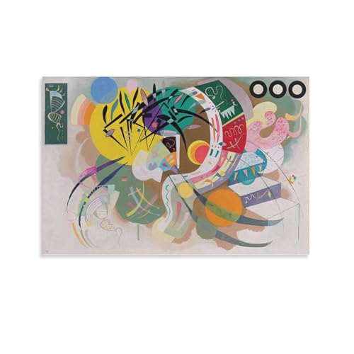 Impression Kandinsky Courbe dominante 50x75cm toile tendue de qualite superieure