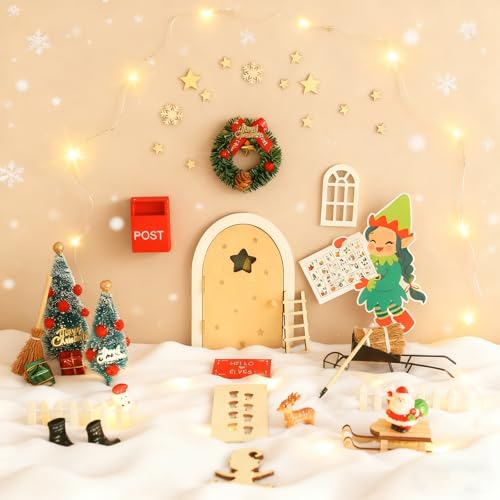 Etopgo Wichteltür Set 59 Stück Wichtel Zubehör Weihnachten,...