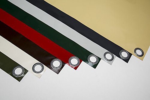 (2,5m breit) LKW Plane/PVC-Plane 600g/m² mit ÖSEN (Rundösen) Abdeckplane, Schutzplane Containerplane, Carport, Camping, Winterplane (Weiß RAL9010) Cover