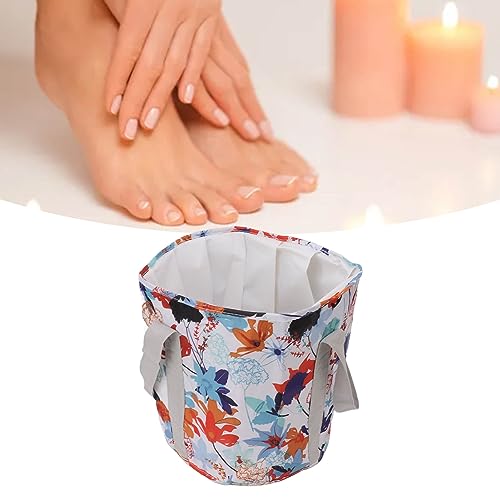 Bañera plegable para pies, portátil, PVC, con asa miniatura 3