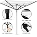 MEILANHUI Umbrella Clothesline Outdoor, Rotary Retractable Clothes Line Outdoors Adjustable Height Drying Rack Clothing 4 Arms 12 Lines with 165 Feet Heavy Duty Outdoor Clothesline for Backyard