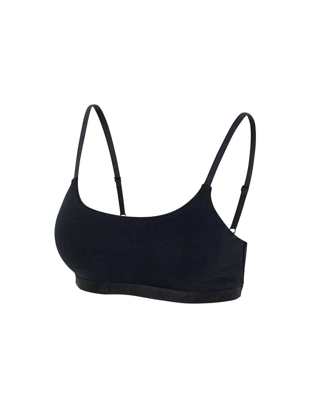adidas Scoop Bralette Sport Active Essentials Cotton Comfortable Underwear Black