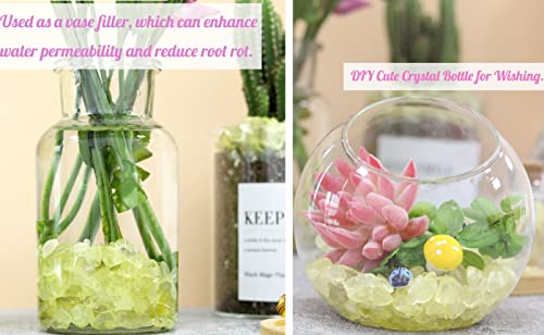 Image of Citrine Aquarium Gravel Rocks Natural Tumbled Healing Crystal Chips Bulk Gemstones Tumbled Crushed Stones for Fountain Vase Filler Planters Decorative Fish Tank Potted Reiki Energy Balancing 0.44lb