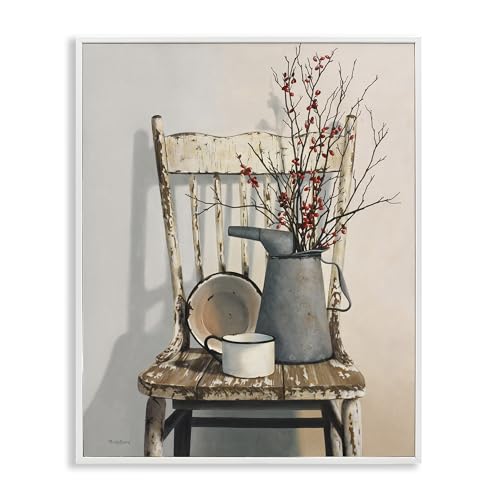Stupell Industries Vintage Rustic Things Neutral Painting Framed Giclee Art Design by Cecile Baird
