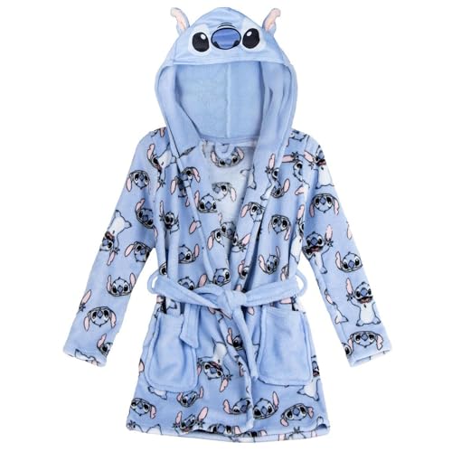 CERDÁ LIFE'S LITTLE MOMENTS Batín Stitch Suave Capucha y cinturón – Bata casa calentita y cómoda con Tejido Tipo Polar, 14 años Unisex niños