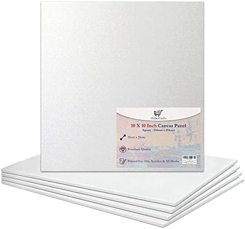 A2 Canvas Panel Stretched Blank Canvas Board Primed Artist Boards 100% Cotton for Oil Paint Acrylic Painting Mixed Media Acid Free White Canvases Art Painting Panel (A2 Size - 420 x 594mm - 1 Board)