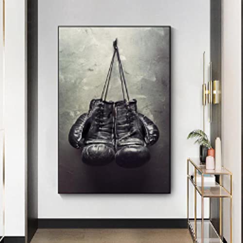 Peinture gants de boxe pour transformer un mur blanc de salon vide - 3