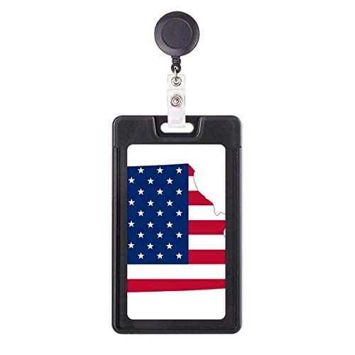 Étui rétractable drapeau USA finition Missouri boîtier robuste pour badges