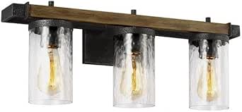Feiss Lighting-Angelo-3 Light Bath Vanity Approved for Damp Locations in Rustic Style-24.25 Inch Wide by 9.38 Inch High