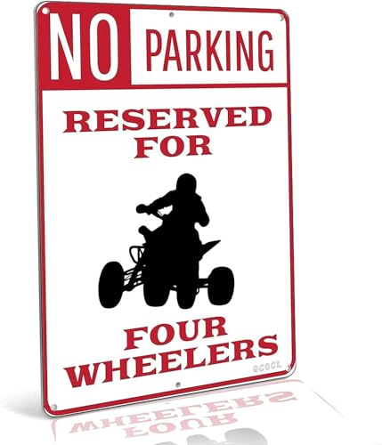 METAL SIGNS Four Wheeler Parking ATV Sign Metal Poster Wall Art Decor 