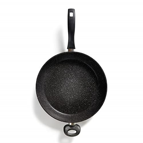 Foto von STONELINE Bratpfanne 32 cm, Pfanne Induktion geeignet, Pfanne mit echten Steinpartikeln beschichtet, Brat- & Universalpfannen aus Aluguss, große Pfanne