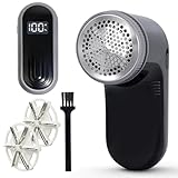 Killrose Fabric Shaver | Lint Remover with Digital Display, 6-Leaf Blade Electric Lint Shaver for Clothes, Sweaters, Furniture - 9000 RPM USB-C Rechargeable, Safe for All Fabrics