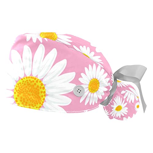 Chapeaux bouffants marguerite JDEZ lot de 2 casquettes de travail ajustables