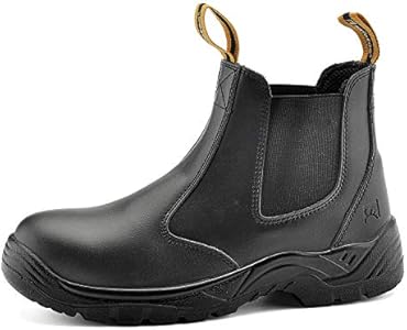 Bottes De Sécurité Homme Imperméables En Cuir - Embout Acier, Semelle Antidérapante - Tailles 5 à 13