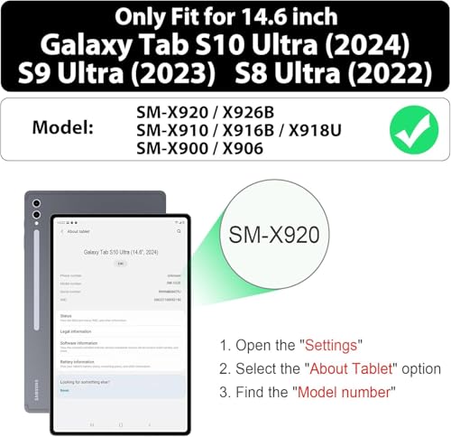 Funda para Samsung Galaxy Tab S9 Ultra para trabajar en oficina y cafeteria 2
