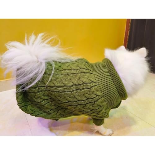 Image of Lulala Dog Sweater for Winter | Warm Knitted Woolen Sweater for Small & Medium Dogs | Cozy Cable Knit Pullover for Pets | Soft & Stretchable Winter Dog Clothes