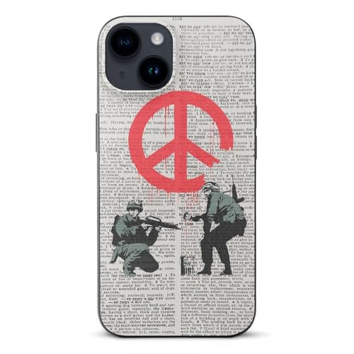 Banksy �o���N�V�[ ���_���A�[�g �p�� iPhone14Plus�p �P�[�X�y�S�@��Ή��z�A�C�t�H��14�v���X�p �P�[�X TPU �S�ʕی� �X�}�z�P�[�X ���^ �ϏՌ� �����h�~ �C�菝�h�~ �y�� �l�C Case