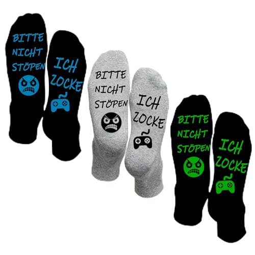 3 Paare teenager jungen geschenk，socken zocken，geschenk junge...