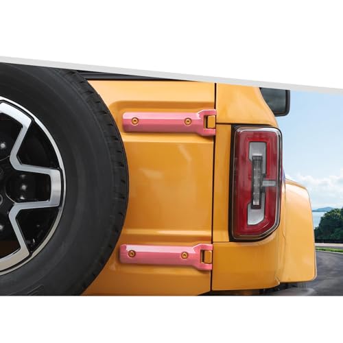 Protégez et masquez les rayures de charnière arrière Ford Bronco avec ce kit rose