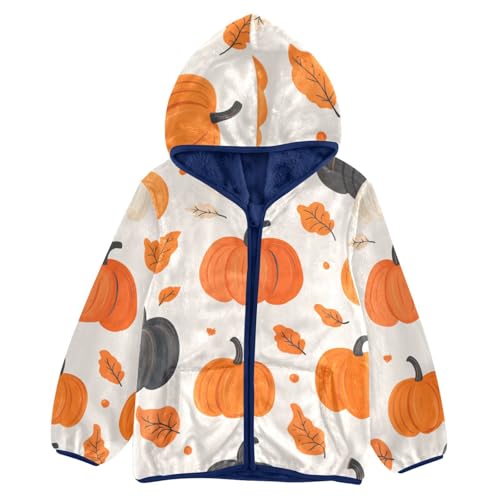 Various Pumpkin Girls Fleece Jacket Girls Fall Jacket Girls Zip Up Hoodie Girls Sherpa Jacket 2-10T