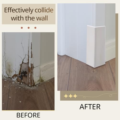 Pangda Baseboard Corners Blocks Self Adhesive Rubber Safety Corner Protectors Proofing Edge Guard Corner Cushion for Wall Furniture Edge(White,4 Pcs) - Image 5