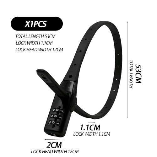 1 Piece Bicycle Combination Lock, Electric Scooter Accessories, Bicycle Lock, Children's Combination Lock, Bicycle Accessories, Bicycle Lock with Digital Code (Black) - Image 4