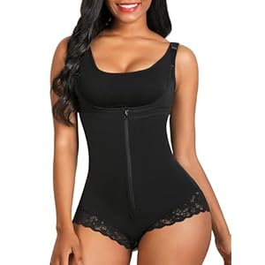 SHAPERX Women’s Fajas Colombianas Shapewear Postpartum Tummy Control Body Shaper Butt Lifter Bodysuit