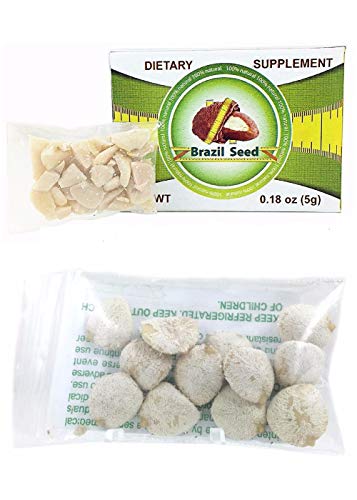 Semilla de Brasil Seed 100% Original 30 Day Supply AND Indian Nut 12 Seeds For Weight Loss