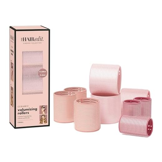 The Hair Edit Ceramic Core Hair Rollers for Salon-Quality Volume, 9-Pack