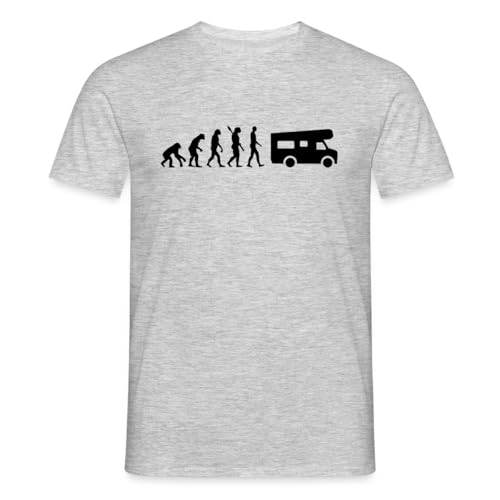 Spreadshirt Evolution Motorhome Men's T-Shirt, XL, Heather Grey