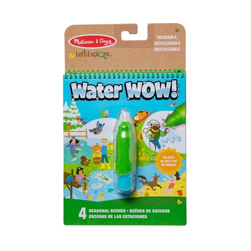 Melissa & Doug - Let's Explore Water Wow! Bloc para Colorear con Agua - Estaciones