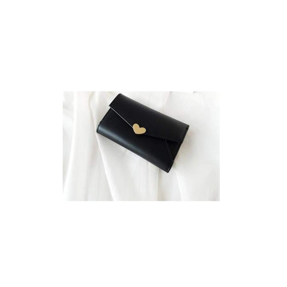 Porte-clés cuir femelle REYG petit sac à clés enveloppe en vachette noir