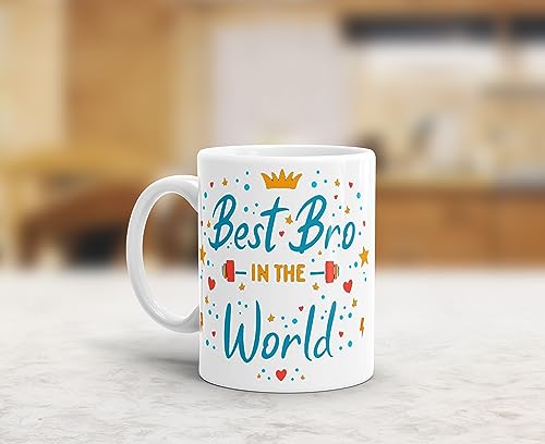 Image of Rakhi Gift for Brother and Rakshabandhan Gift | Rakhi for Brother with Printed Ceramic Mug| | Pack of 4 (Printed Mug, Roli Chawal, 02Rakhi) | Best Rakhi Gift for Brother. (02)