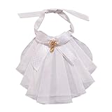 Collar de estilo de pañuelo BLESSUME Mujer Victoriano Jabot Collar Cuello Collar Gasa 1 Pieza (Blanco)