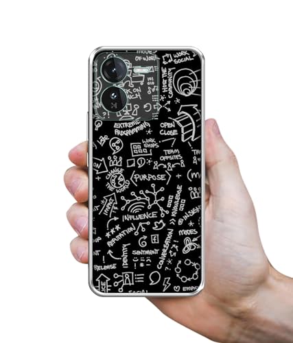 Image of Casotec Formulas Printed Silicon Soft TPU Back Case Cover for iQOO Z9 5G, Multicolour