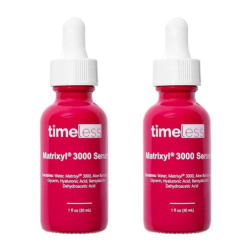 Timeless Skin Care Matrixyl 3000 Serum - Personal Care Face Serum Supports Hydration - with Hyaluronic Acid - Fragrance-Free - for Skin Care - 1 oz (Pack of 2)