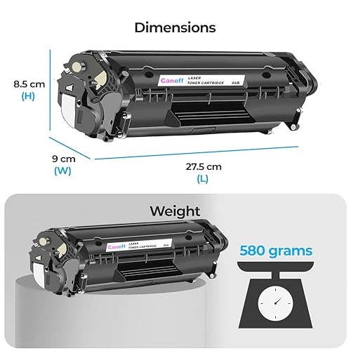 Image of CANOFF 88A /CC388A Black Laser Toner Cartridge Compatible for HP LaserJet Printer M1136, MFP, P1007, P1106, P1108, P1008, M1213nf, MFP, M126nw MFP, M1218nfs, M128fw MFP, M128fn , MFP, M226DW, M226DN