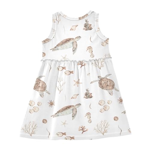 CaTaKu Girls' Sleeveless Summer Dresses Toddler Cotton Casual Dress Cute Little Girl Sundress Outfit 2-8T2