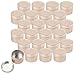 Foraineam 24 Pack 2 oz Round Tin Containers with Slip-on Lids - Aluminum Candle Tin Cans - Frosted Gold Empty Tins Metal Storage Travel Tin Jars