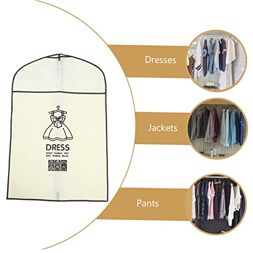 DECHOUS 5pcs Hanging Clothes Storage Wardrobe Garment Bag Clothing Storage Bag Zippered Easy Open Prevent Wrinkles2