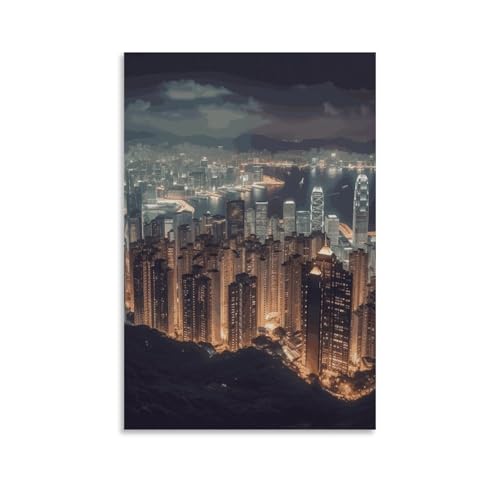 Toile murale Hong Kong pour décoration de chambre moderne