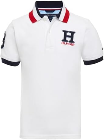 Tommy Hilfiger Boys Short Sleeve Matt Polo Big Kids White SM 8 Big Kid