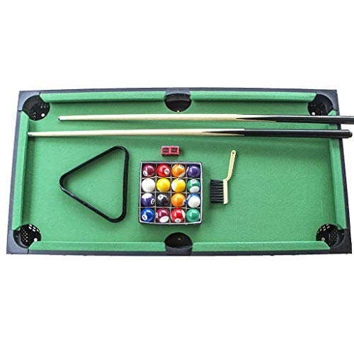 Mini Table Top Pool, Billiards Table With 15 Colored Balls, 1 Cue Ball, 1 Brush, 2 Pool Sticks & Racking Triangle Portable And Fun For Party Game (Dark Brown) #TOP4